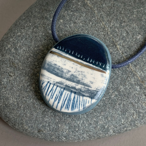 Single Landscape Bead Necklace
