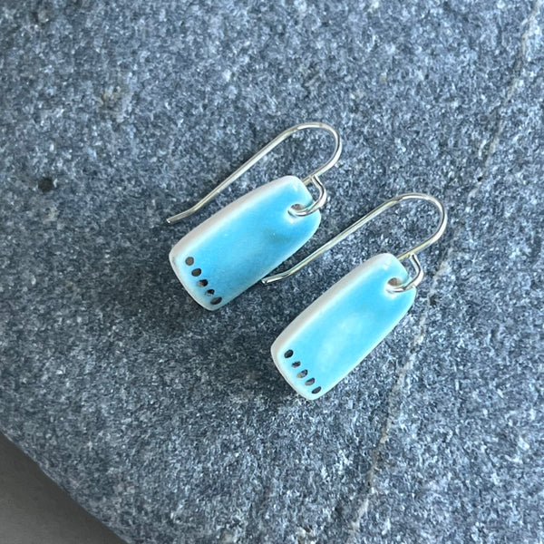 Aqua Platinum Earrings