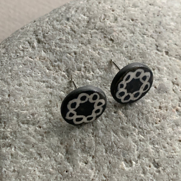 Large Monochrome Studs #9