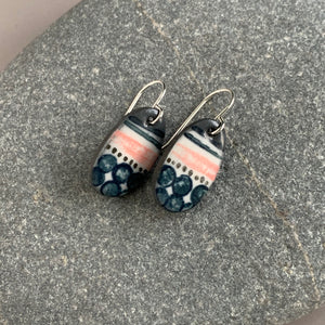 Snow Fields Earrings with Pink