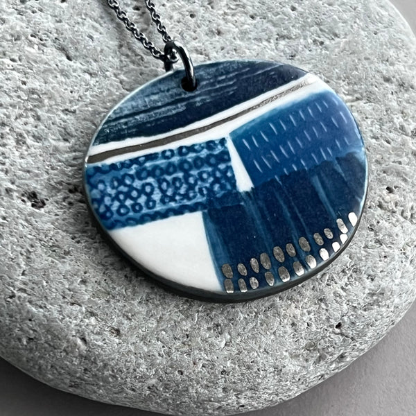 Statement Landscape Necklace - Snow Fields