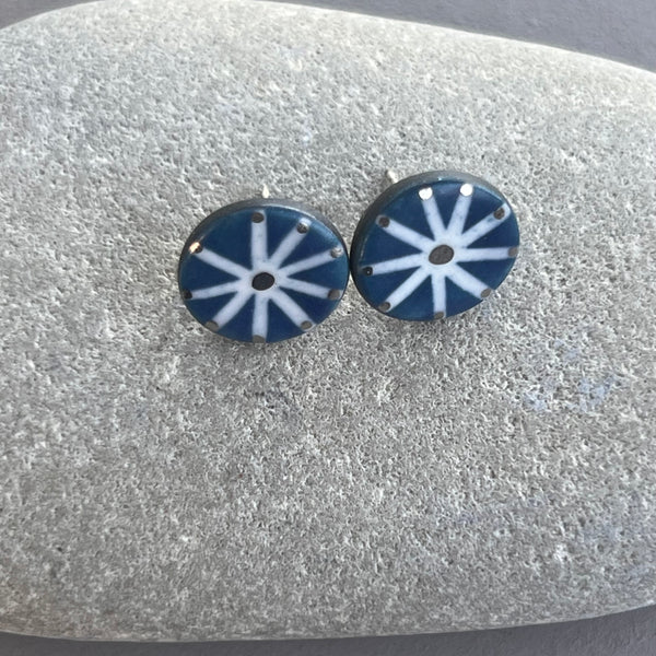 Large Blue Star Studs