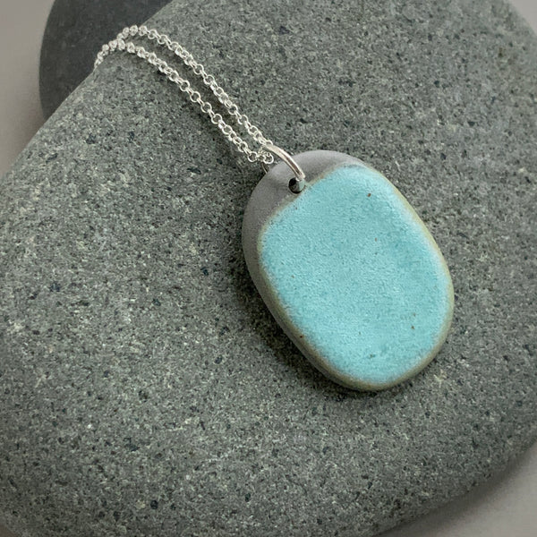 Large Seafoam Pebble Necklace