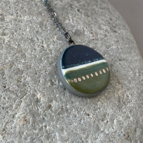 Large Landscape Charm Necklace - Seconds Sale