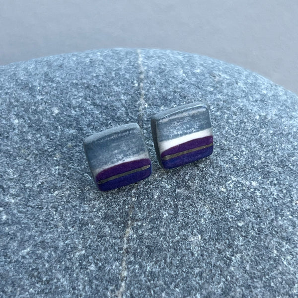 Purple Landscape Studs