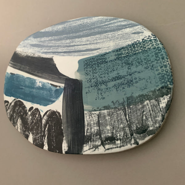 Snow Fields 2 // Abstract Stoneware Landscape
