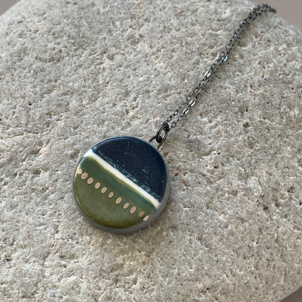 Large Landscape Charm Necklace - Seconds Sale
