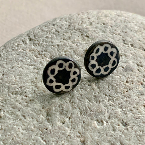 Large Monochrome Studs #9