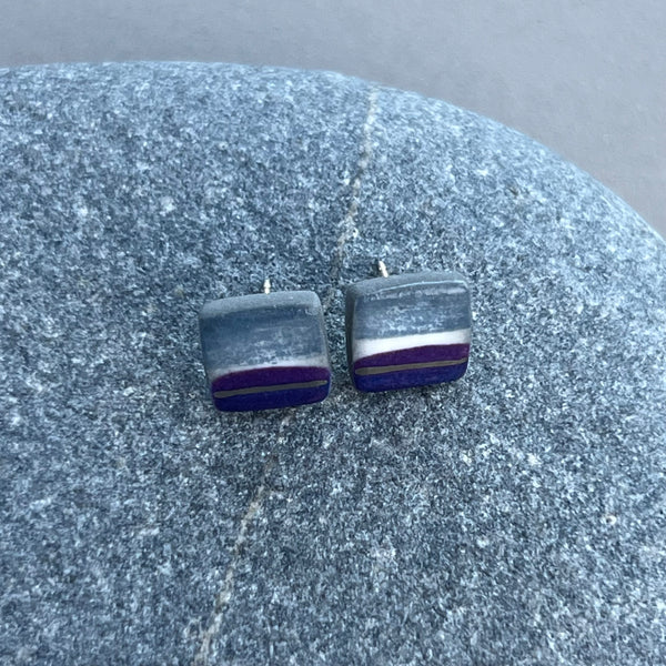 Purple Landscape Studs