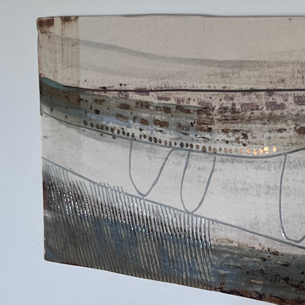 Llanw / Tide : Abstract Stoneware Landscape Wall Piece