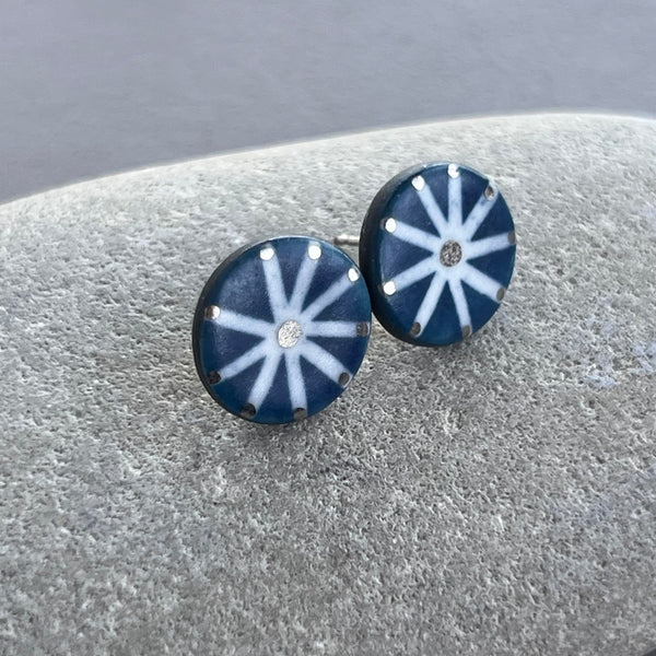 Large Blue Star Studs