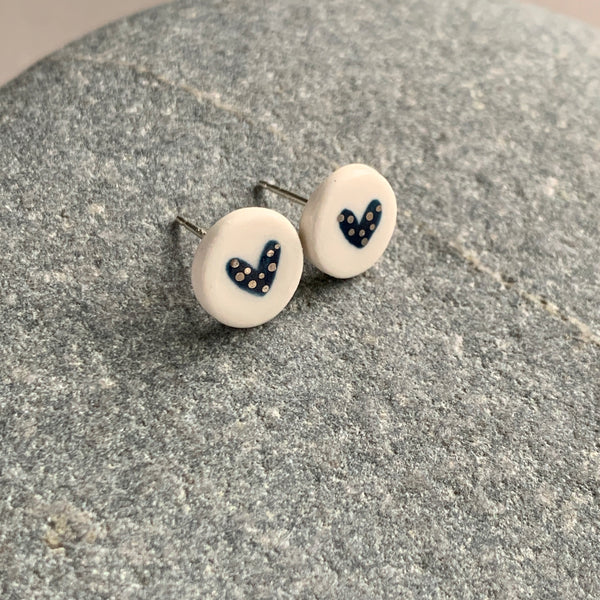 Heart Lustre Studs - Seconds Sale