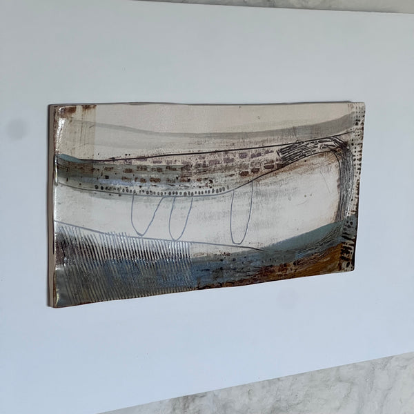 Llanw / Tide : Abstract Stoneware Landscape Wall Piece