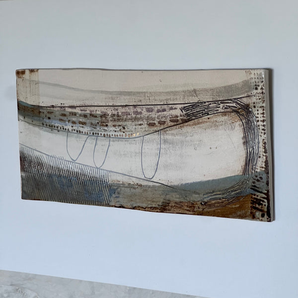 Llanw / Tide : Abstract Stoneware Landscape Wall Piece