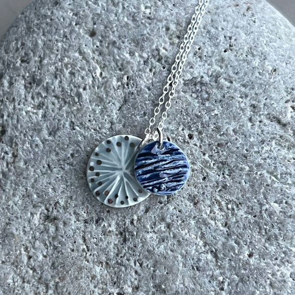 Cloud & Indigo Double Necklace