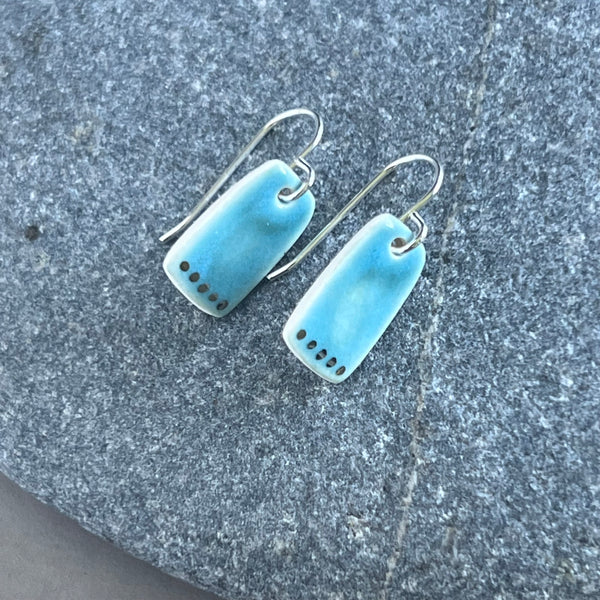 Aqua Platinum Earrings
