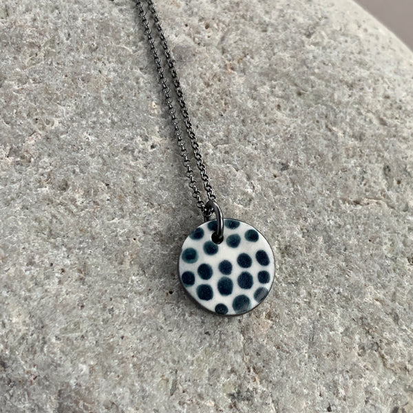 Small Indigo Dots Necklace