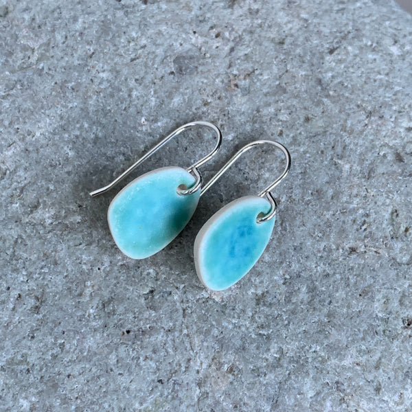 Aqua Pebble Earrings