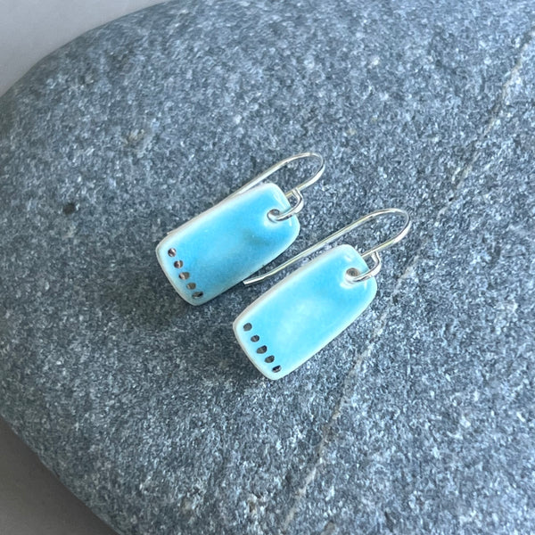 Aqua Platinum Earrings