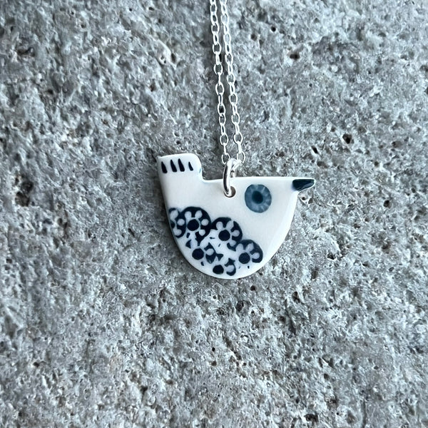 Porcelain Wren Necklace