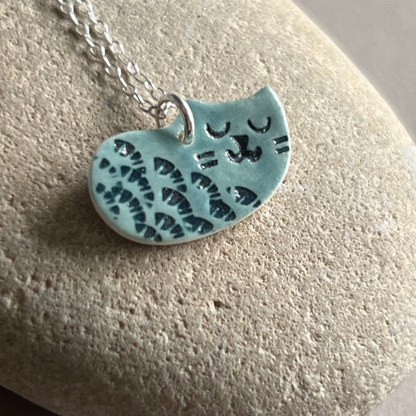 Green Cat Necklace - Seconds Sale