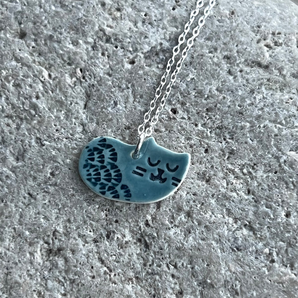Green Cat Necklace - Seconds Sale