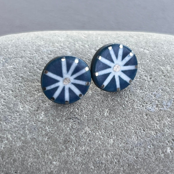 Large Blue Star Studs