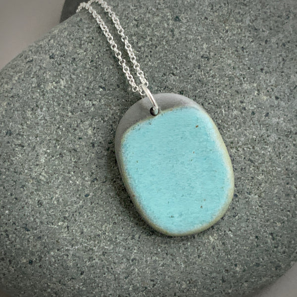 Large Seafoam Pebble Necklace