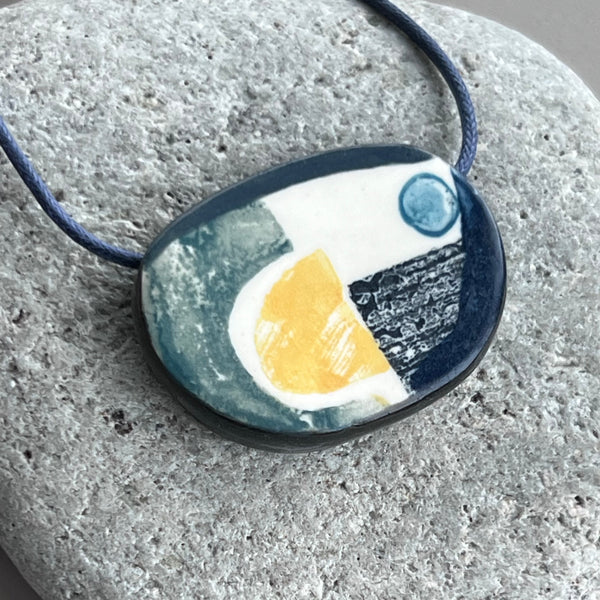 Abstract Landscape Bead Necklace