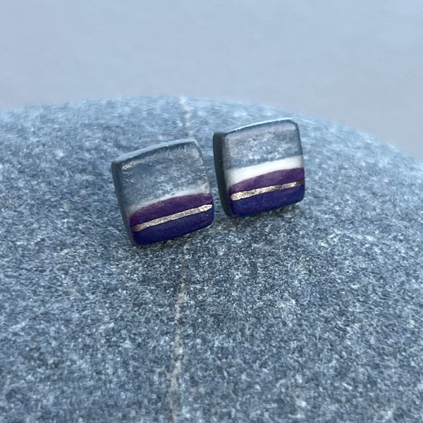 Purple Landscape Studs