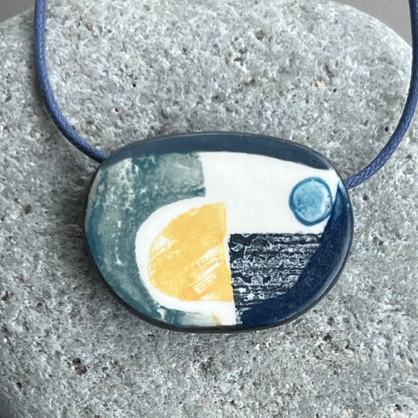 Abstract Landscape Bead Necklace