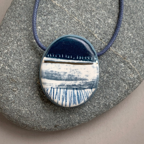 Single Landscape Bead Necklace