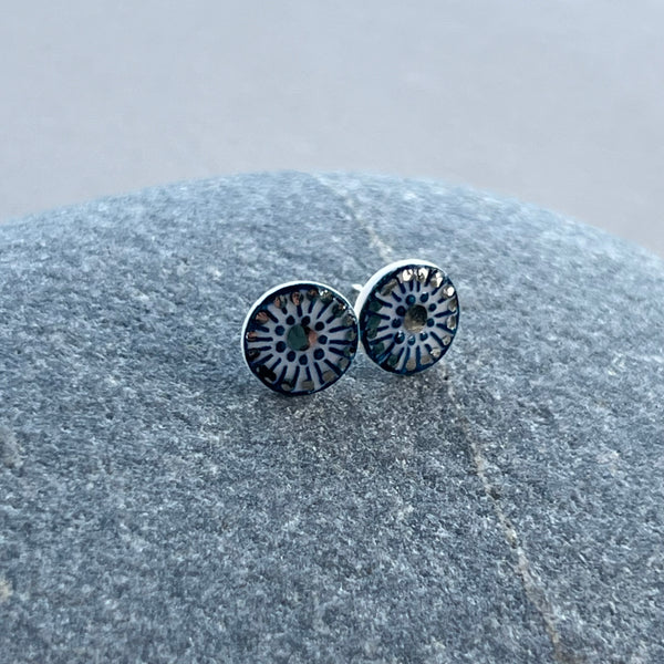 Indigo Urchin Lustre Studs