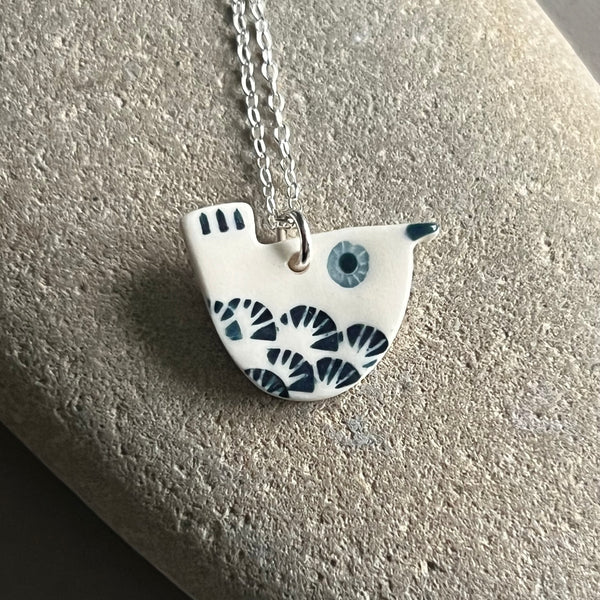 Porcelain Wren Necklace - Seconds Sale