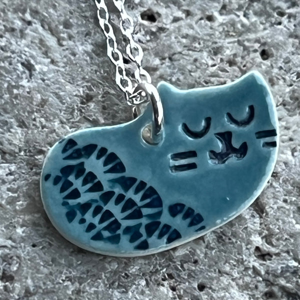 Green Cat Necklace - Seconds Sale