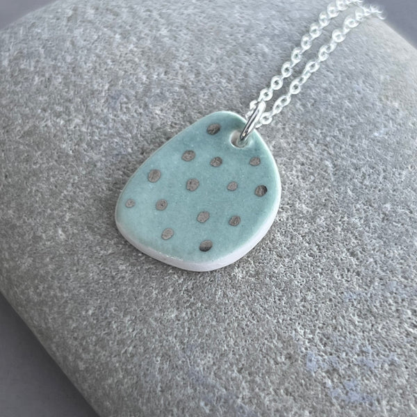 Seafoam & Platinum Necklace