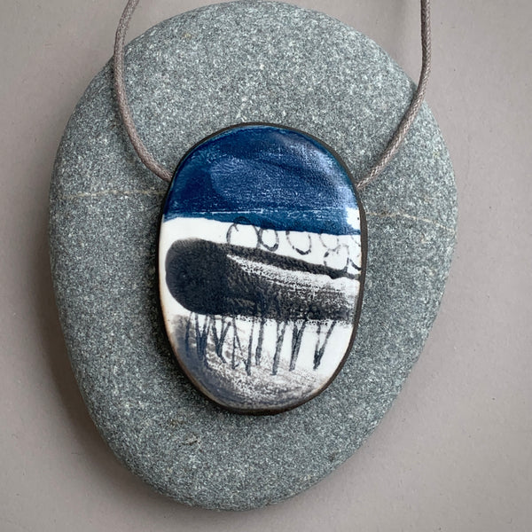 Large Single Landscape Bead Necklace