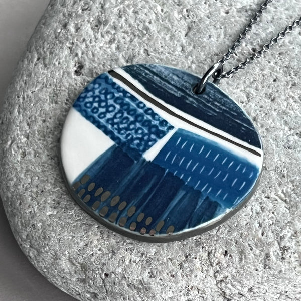 Statement Landscape Necklace - Snow Fields