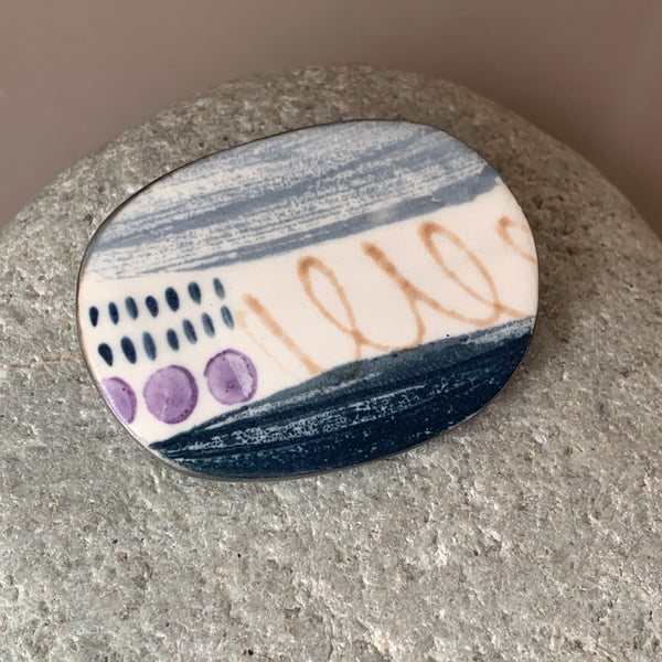 Landscape Pebble Brooch