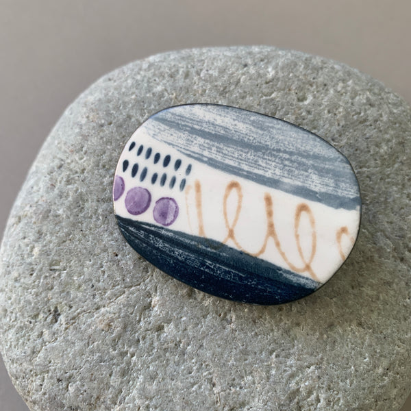 Landscape Pebble Brooch