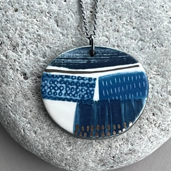 Statement Landscape Necklace - Snow Fields