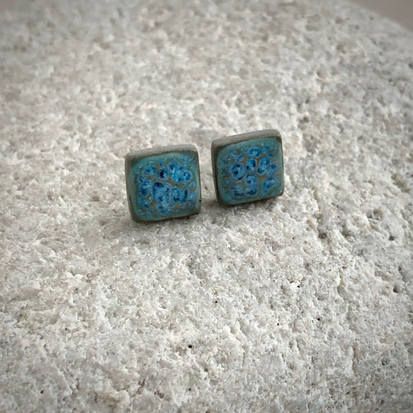 Square Aqua Studs