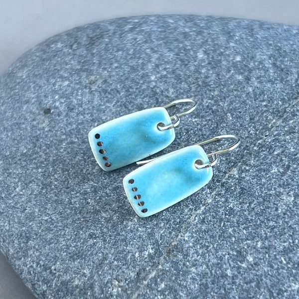 Aqua Platinum Earrings