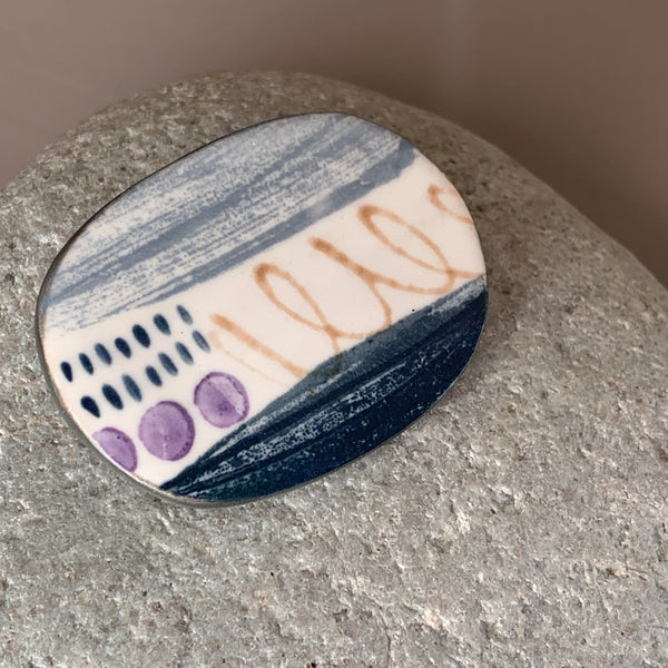 Landscape Pebble Brooch