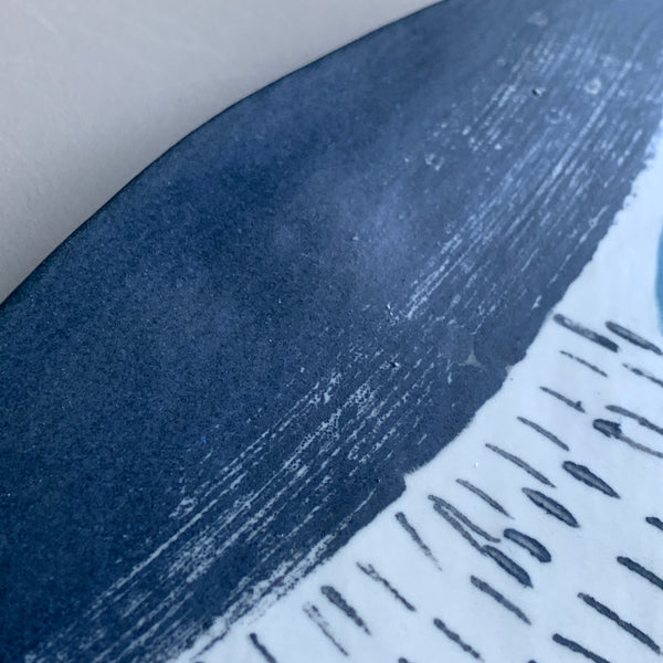 Caeau Eira / Snow Fields // Large Abstract Stoneware Landscape - Seconds Sale