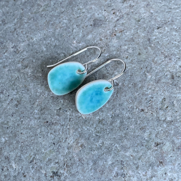 Aqua Pebble Earrings