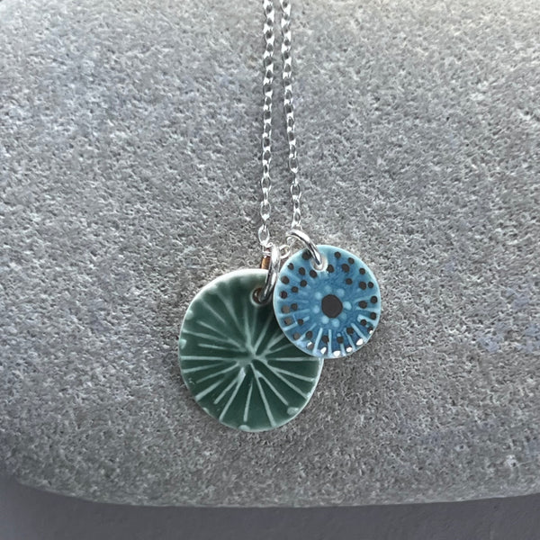 Leaf & Aqua Double Necklace