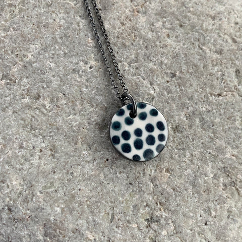 Small Indigo Dots Necklace