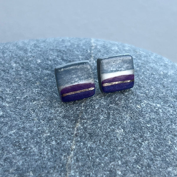Purple Landscape Studs