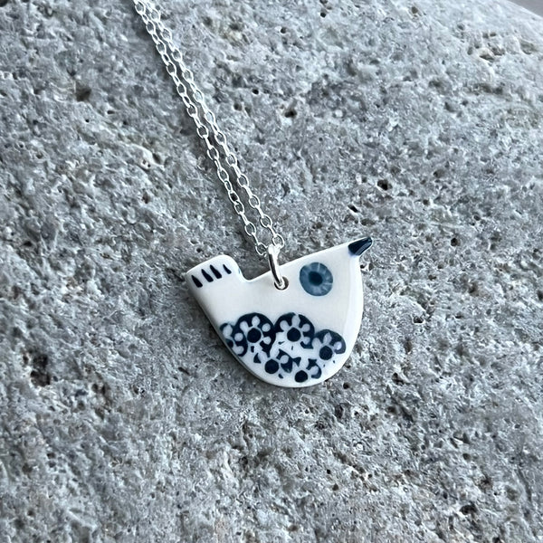 Porcelain Wren Necklace